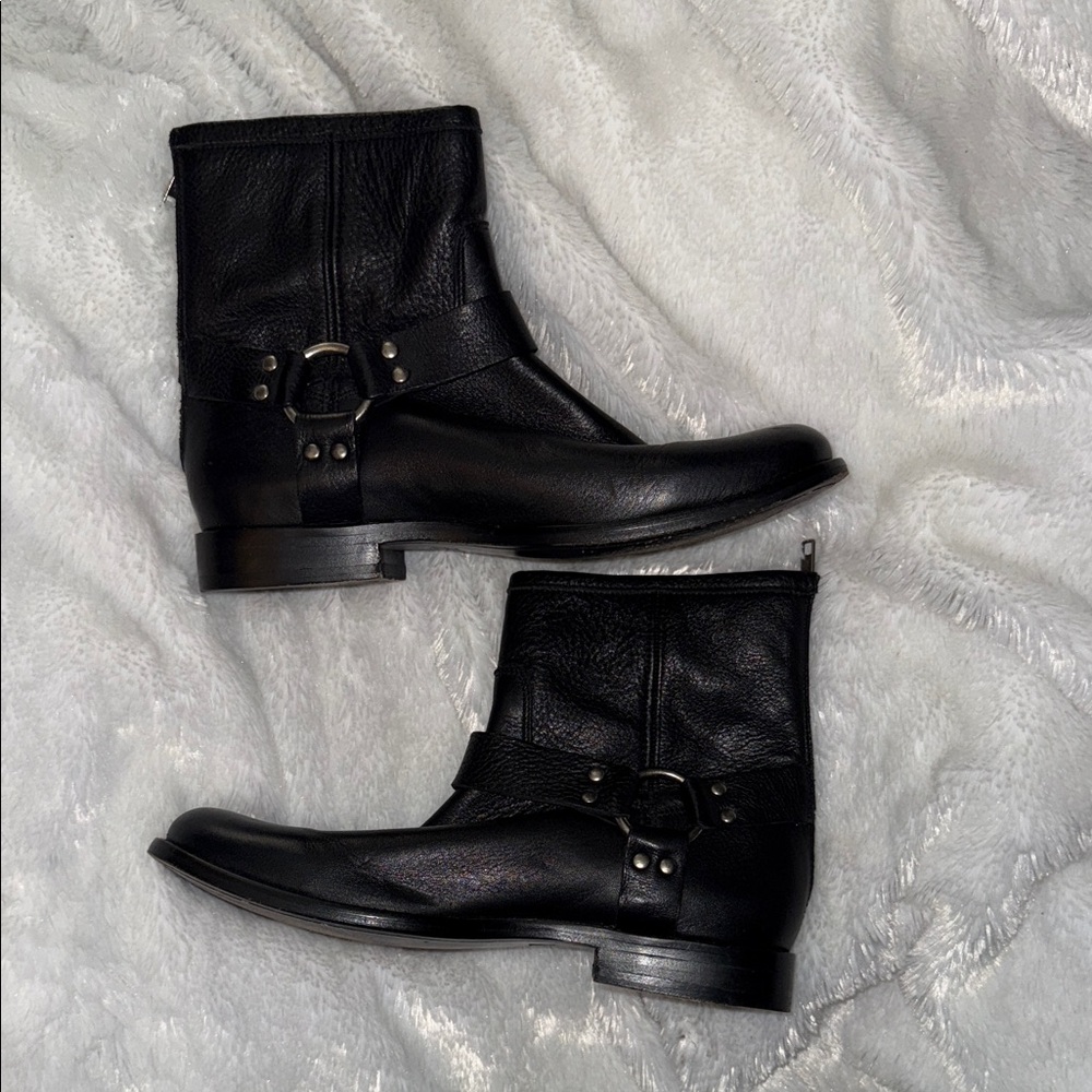 Black Leather Ankle Boots Frye